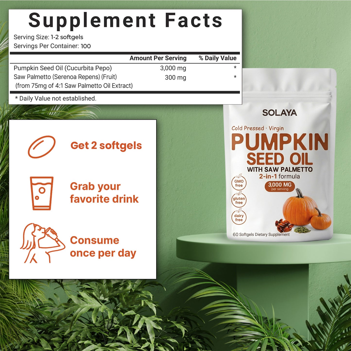 Pumpkin Seed Oil Capsules [Free Today]